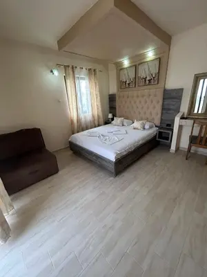 a large bedroom with a bed and a couch at Guesthouse Liamra in Ulcinj
