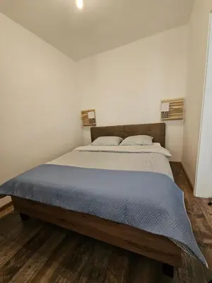 a bedroom with a large bed in a room at Apartman Pontica in Kotor