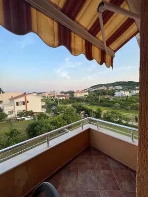 a room with a balcony with a view at Apartments Zati in Ulcinj