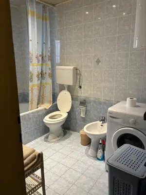 a bathroom with a toilet and a sink at ILIC APARTMENTS in Budva