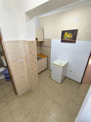 a small kitchen with a sink and a counter at Violit Apartments&Restaurant in Sutomore