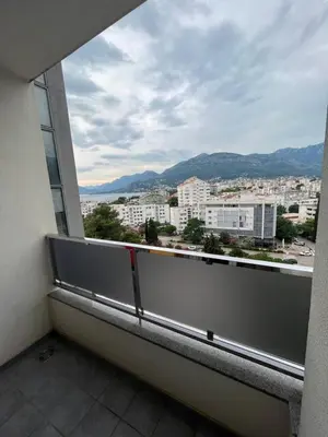 a balcony with a view of a city at Apartment with Seaview Zetagradnja in Bar