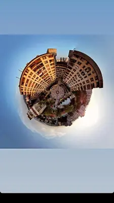an overhead view of a building in the sky at Podgorica 23 in Podgorica