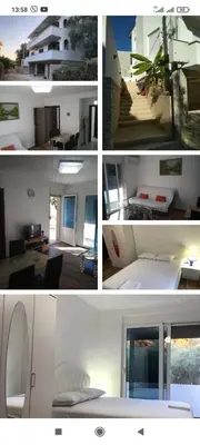 a collage of four pictures of a house at Kod Senada in Utjeha