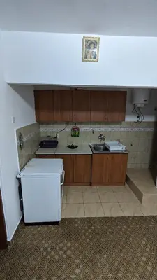 a kitchen with a white refrigerator and a sink at Private guest-house Gutic in Sutomore