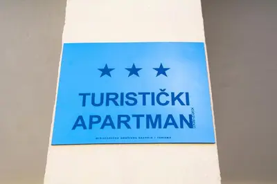 a sign for the tutsk april parliament at Apartments and Studios Anicic in Utjeha