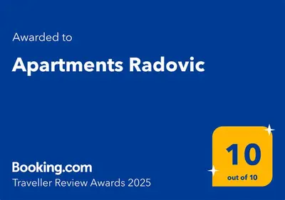 a yellow rectangle with the words applicants receivables on a blue background at Apartments Radovic in Podgorica
