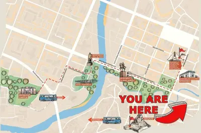 a map with the words you are here at Central Park Apartment in Podgorica