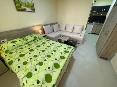 a living room with a bed and a couch at Apartments Pericic in Sutomore