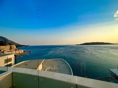 a view of the ocean from a building at The best view in Montenegro in Budva