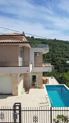 a house with a swimming pool in front of it at Sweet Sea Villa in Utjeha