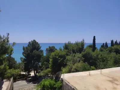 a view of the ocean from the top of a building at Digital Nomads Camp in Bar, Susanj