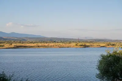 a view of a large body of water at Apartments Chiara Garden in Ulcinj