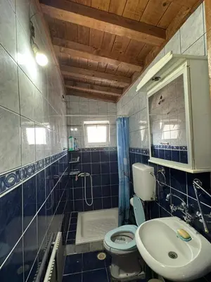 a bathroom with a toilet and a sink at Vlado apartments in Podgorica