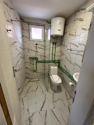 a bathroom with a toilet and a sink at Tiny house 1 - Imanje Terzic in Podgorica