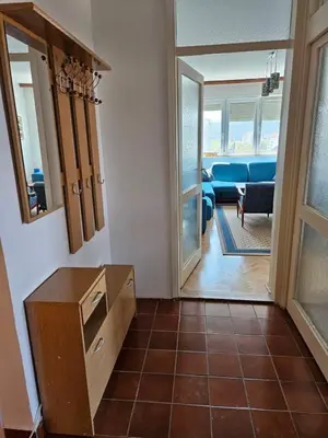 a room with a kitchen and a living room at Appartment Belavista in Bar