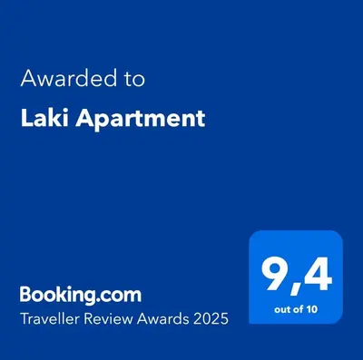 a blue screen with the text awarded to task appointment at Laki Apartment in Podgorica