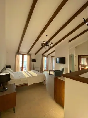 a large bedroom with a large bed in a room at Belsize Villas in Budva