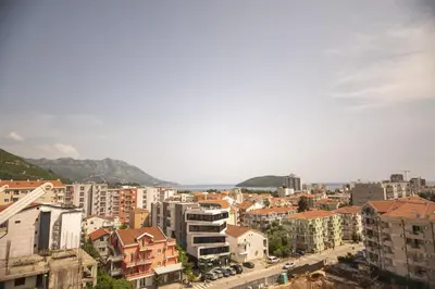 a view of a city with buildings at Vista Suite in Budva