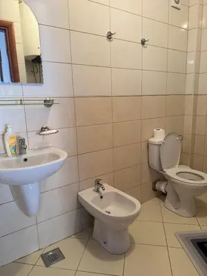 a bathroom with a sink and a toilet at MBD apartment Budva in Budva