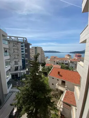 a view of the city from the apartment at Lux Apartment Meecoon Rafailovići in Rafailovici