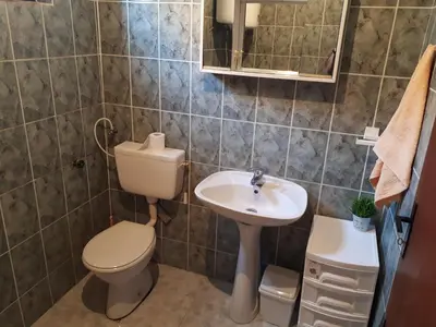 a bathroom with a toilet and a sink at PEKOVIĆ in Bar