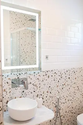 a bathroom with a sink and a mirror at Country home Dolac POOL&SAUNA in Bar