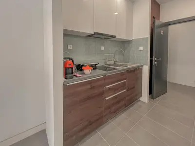 a kitchen with a sink and a counter top at Absolute Adriatic in Kotor