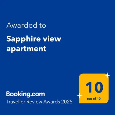 a yellow sign that says explained to sapphire view appointment at Sapphire view apartment in Kotor
