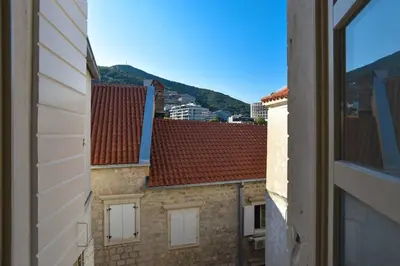 a view from the window of a building at PERFECT OLD TOWN SPOT in Budva in Budva