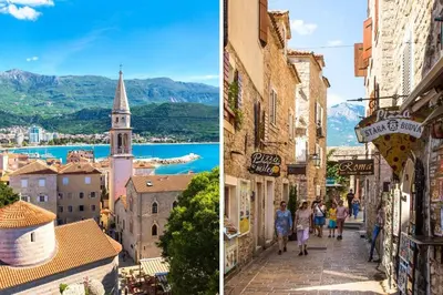 a street in the city of dubrovnik in croatia at Apartment Simanic in Budva