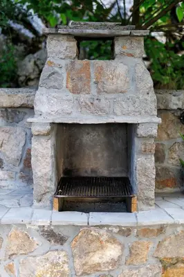 an outdoor brick oven in a stone wall at Oasis of Peace Meterizi in Cetinje