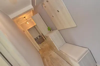 an overhead view of a staircase in a house at Apartments Orizzonte with beautiful view of the bay in Kotor