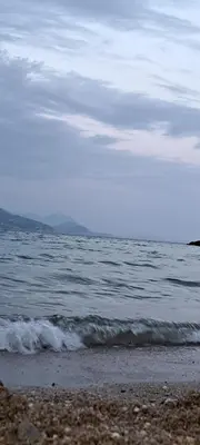 a beach with a body of water and the ocean at Family house VND in Kotor