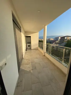a balcony of a building with a view at Apartments David in Ulcinj