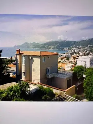 a building with a view of a city at Villa Noble in Dobra Voda