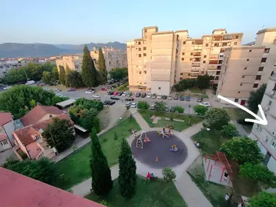 an aerial view of a park in a city at Comfort studio Lepa Kata in Podgorica