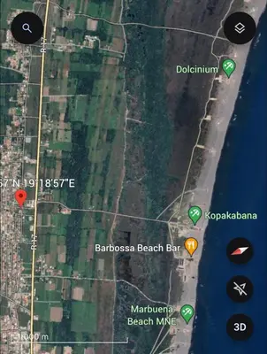a map of a beach with four locations on it at Apartment Angela in Donji Štoj