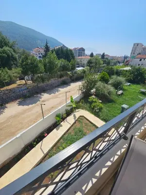 a view of a river from a balcony at La Vida Apartments in Babalonija