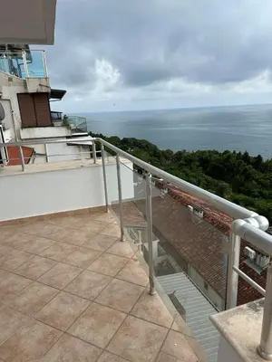 a balcony with a view of the ocean at Apartment Miricle by the sea 2 in Ulcinj