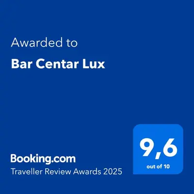 a screenshot of a bar center link with the text awarded to bar center lux at Bar Centar Lux in Bar