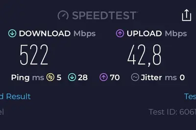 a screenshot of a cell phone screen with the speediestimates at Sea Violet in Ulcinj