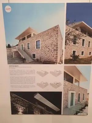 a collage of pictures of a brick house at Happy Holiday House Hava in Ravanj