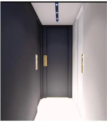 a room with a door with a shelf in it at Modular Central Studio in Kotor