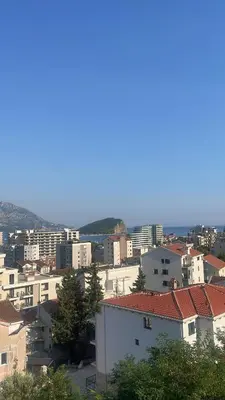 a view of a city with buildings at Sea View Budva in Komoševina