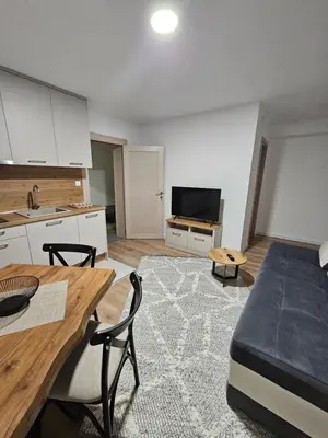 a living room with a couch and a table at Apartment Anita Cetinje in Cetinje