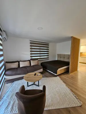 a living room with a couch and a table at Apartment Anita Cetinje 2 in Cetinje