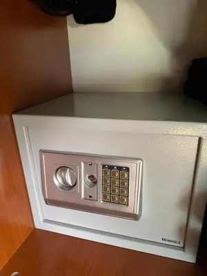 a microwave oven with a control panel on top at Apartment Simona in Budva