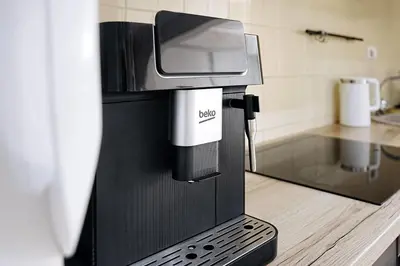 a coffee maker sitting on a counter in a kitchen at Lemon Villa in Bar