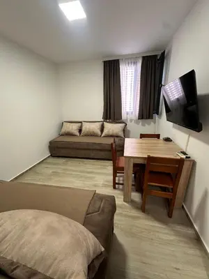 a living room with a couch and a table at Apartman Vesna Budva 2 in Lugovi